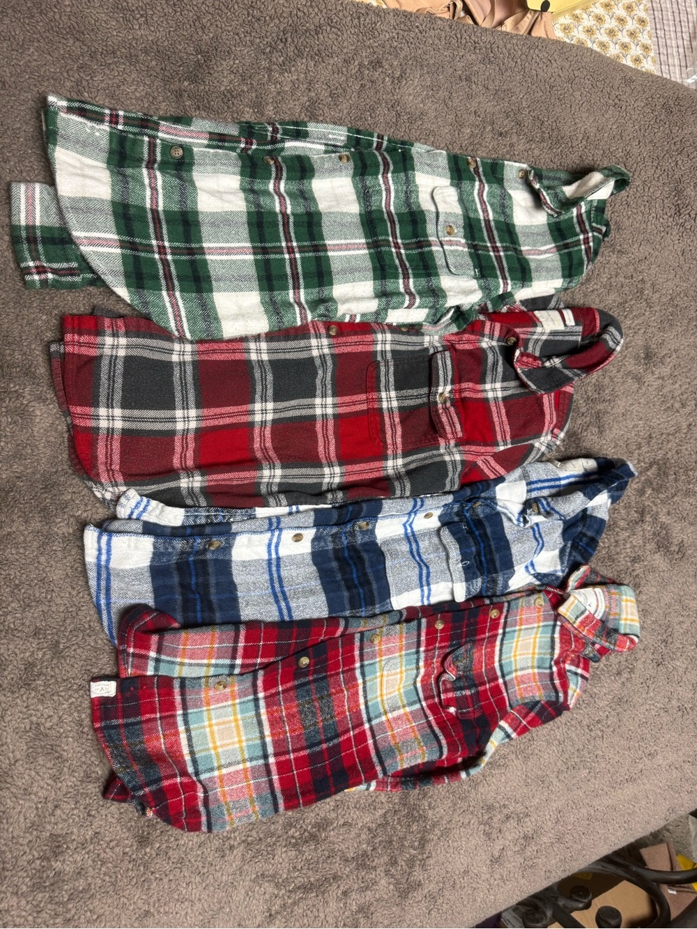 Women Plaid Flannel Top - Red, Blue, Green Options